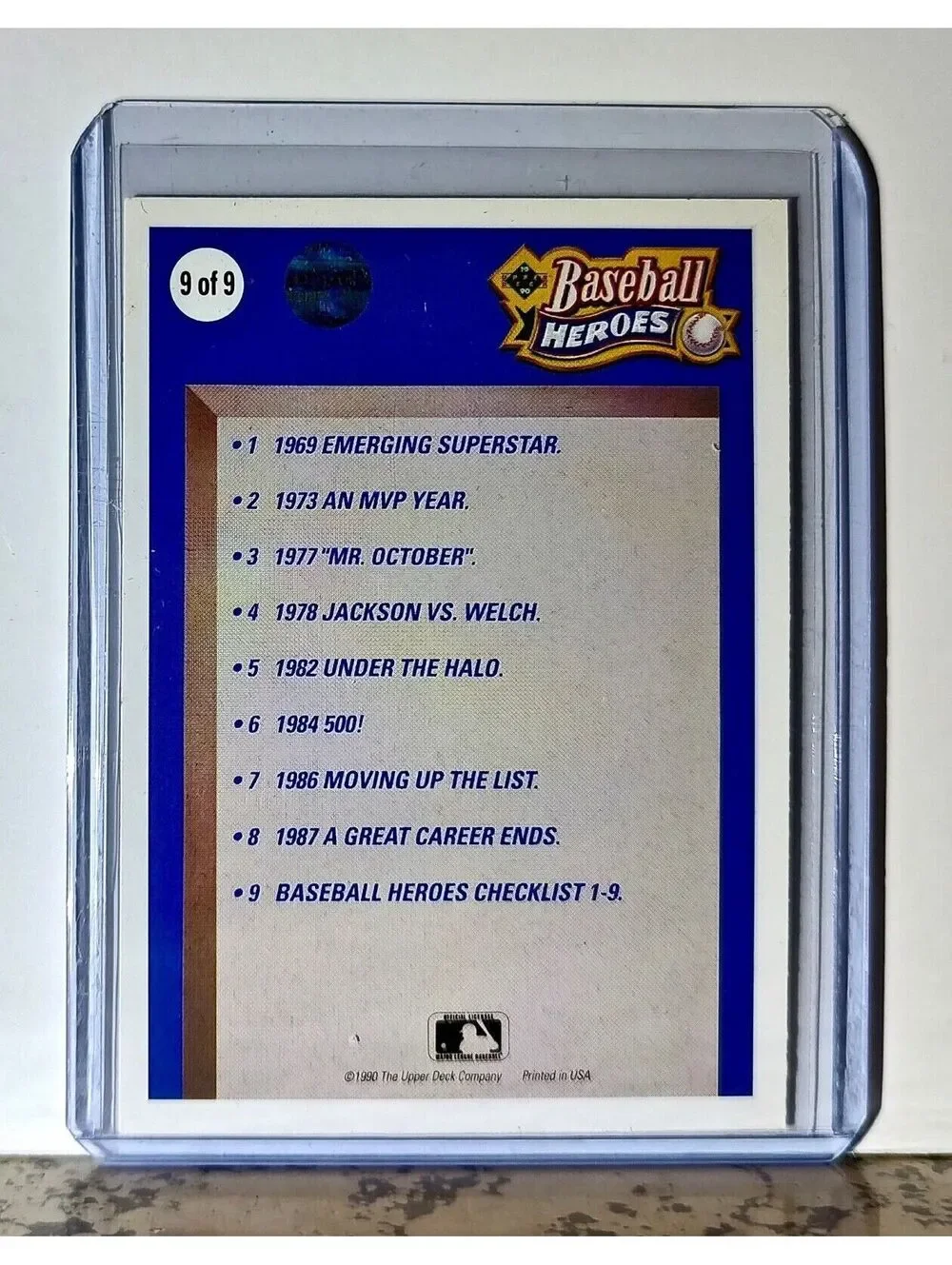 Reggie Jackson 1990 Upper Deck Heroes MLB #9 Baseball Card New York Yankees